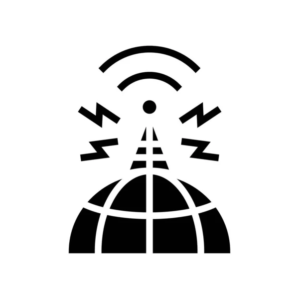 Векторная иллюстрация иконок антенны мирового вещания — стоковый вектор
