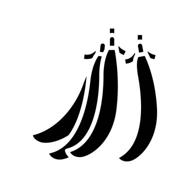 bezelye sağlıklı sebze kabartma ikonu vektör çizimi