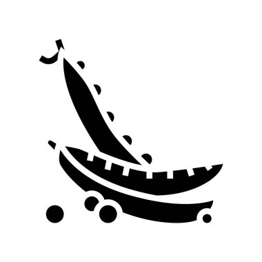 Sebze bezelye kabartma vektör çizimi