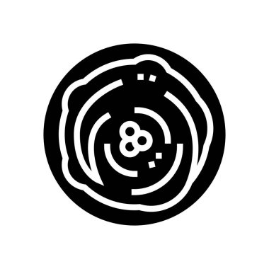 Bezelye kabartması ikon vektör illüstrasyonlu lapa