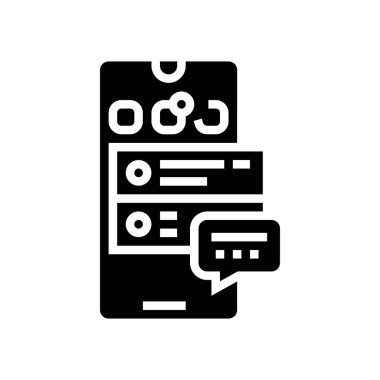 İletişim sembolü vektör illüstrasyonu için sosyal uygulama