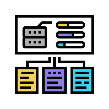 test sistemi renk ikonu vektör çizimi