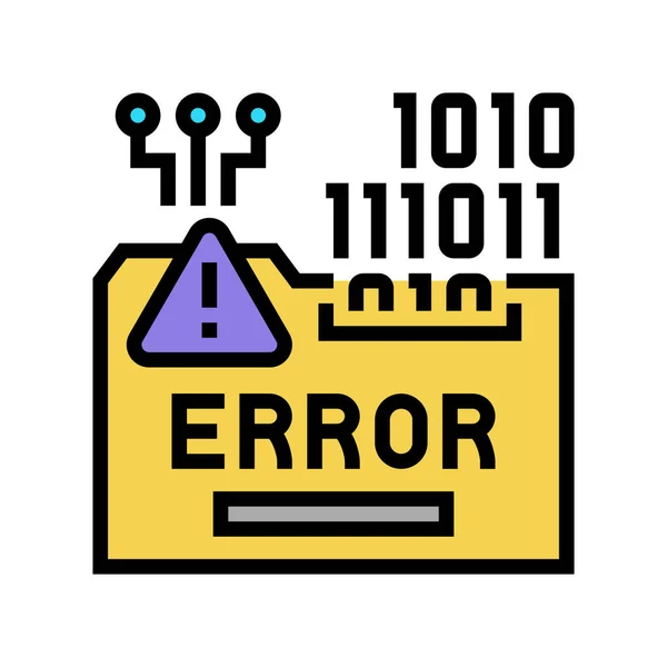 Sistema de error icono de color vector ilustración — Archivo Imágenes Vectoriales