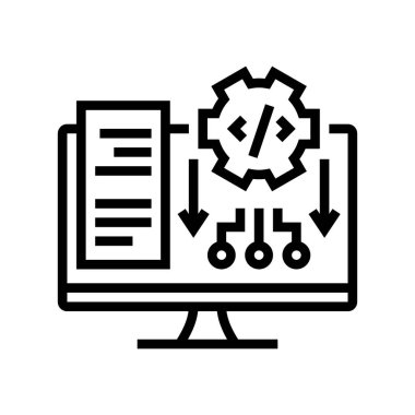 yazılım sistemi çizgisi vektör illüstrasyonu