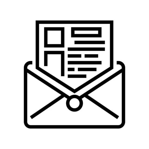 E- posta raporu satırı vektör illüstrasyonu gönderiliyor — Stok Vektör