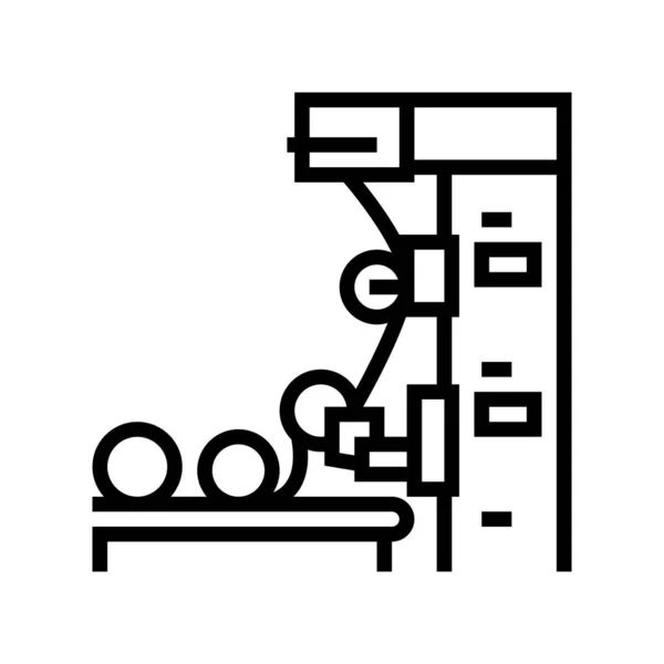 Productie wallpaper lijn pictogram vector illustratie — Stockvector