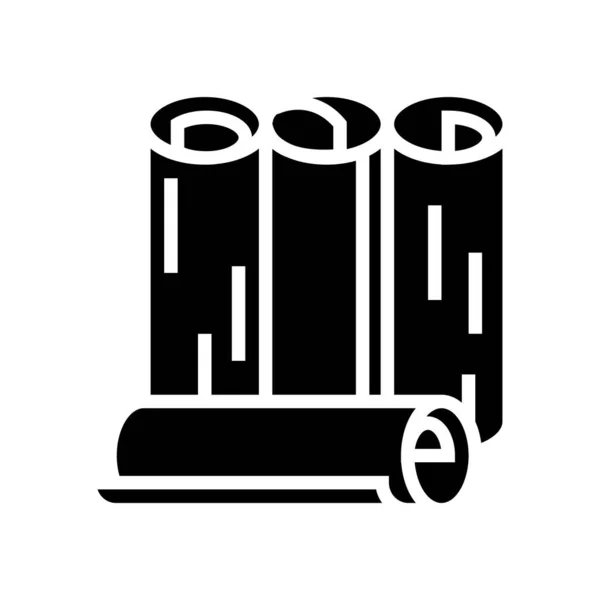 Rolls wallpaper glyph icon vector illustration — Stock Vector