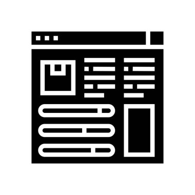 ürün bilgisi ve özellikleri simge vektör illüstrasyonuName