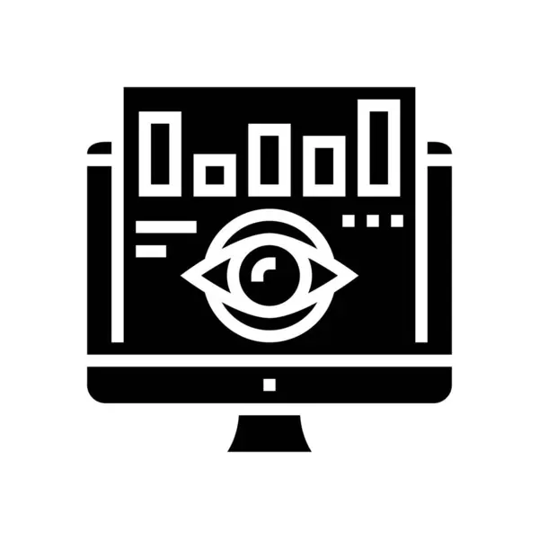 Vision market infographic glyph icon vector illustration — 스톡 벡터