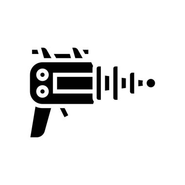 Fütürist silah ineği sembol vektör illüstrasyonu