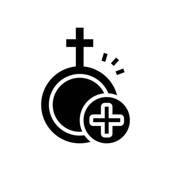 Weibliche Behandlung Gynäkologie Glyphensymbol Vektor Illustration — Stockvektor