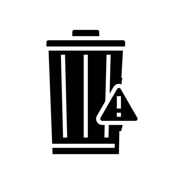 Çöp kutusu simgesi vektör illüstrasyon işareti — Stok Vektör