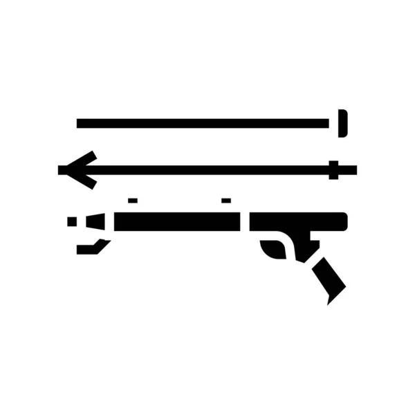 Σύμβολο εικονογράφησης διάνυσμα εικονίδιο καμάκι όπλο glyph — Διανυσματικό Αρχείο