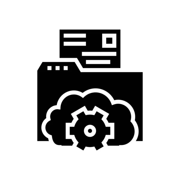 folder file storage work glyph icon vector illustration