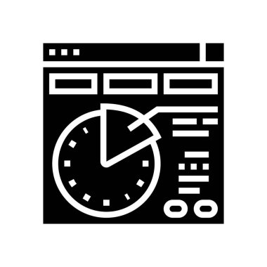 zaman planlama simgesi vektör illüstrasyon işareti