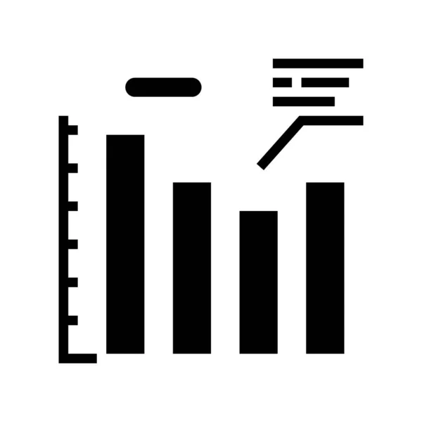 Infografische Analyse Glyphen Symbol Vektor Illustration Zeichen — Stockvektor