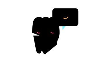 sağlıksız diş rengi simgesi canlandırması