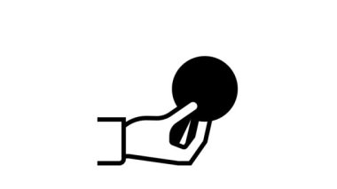 İş hattı simgesi canlandırması için el bilgisayarı parası ödemesi