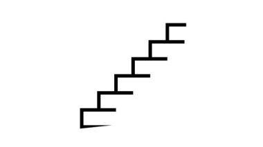 Kutuyu yukarı ve aşağı taşımak basamak çizgi simgesi canlandırması