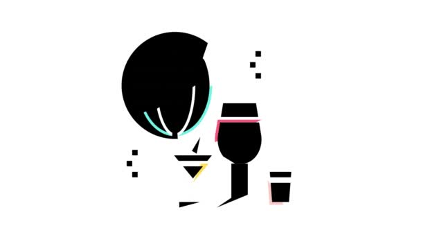 Alcohólico tour color icono animación — Vídeos de Stock
