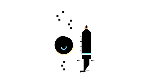 주사 마취 색 아이콘 애니메이션 — 비디오