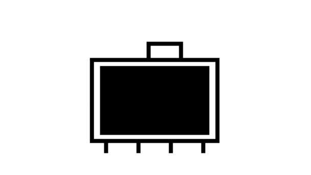 Linha de aquecedor de fábrica de contraplacado ícone animação — Vídeo de Stock