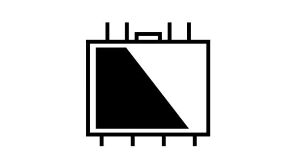 Fabryka sklejki sprzęt przemysłowy linia animacja ikona — Wideo stockowe
