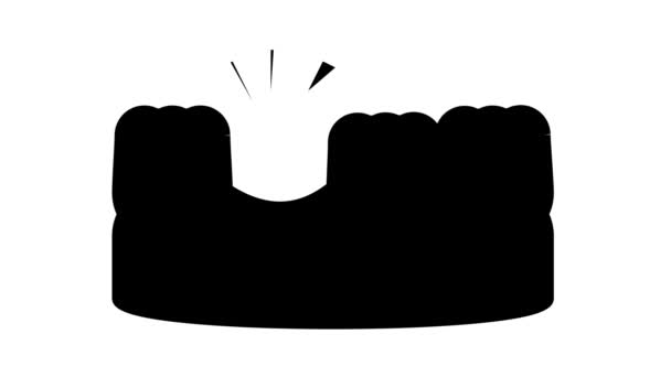Animação ícone de linha de dente perdido — Vídeo de Stock