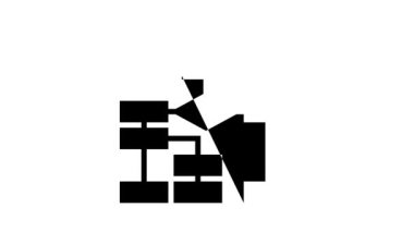 Şirket çalışanı hiyerarşi çizgi simgesi canlandırması