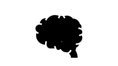 Çalışan ve düşünen beyin simgesi animasyonu