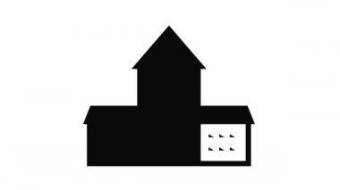 Saat çizgisi canlandırmalı tren istasyonu binası