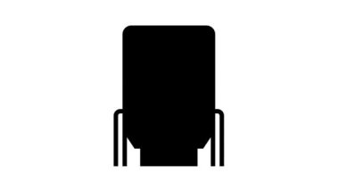 kağıt çipleri kurutma makinesi çizgi simgesi canlandırması