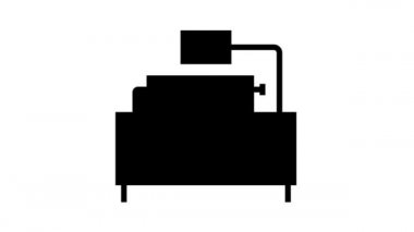 coca baskı makinesi çizgi simgesi canlandırması