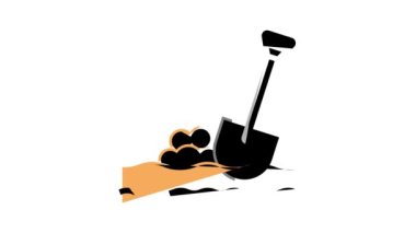 Zemin renk simgesi canlandırmasında kürek