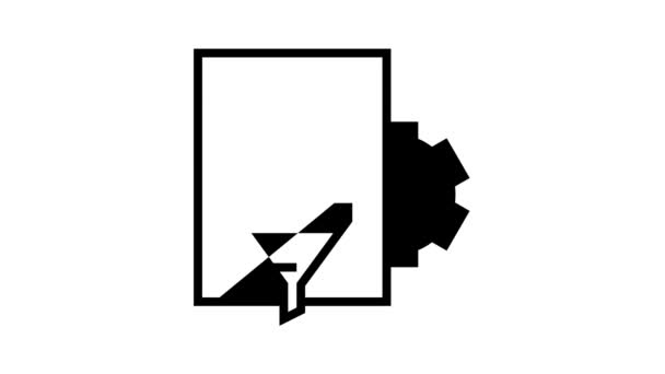 Animace ikony filtrování dokumentů — Stock video