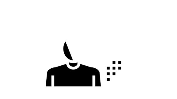 Animation des menschlichen sprechenden Glyphen-Symbols — Stockvideo