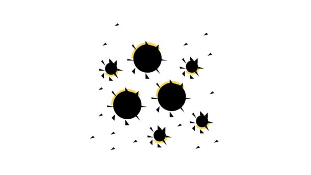 Virus ziekte kleur pictogram animatie — Stockvideo