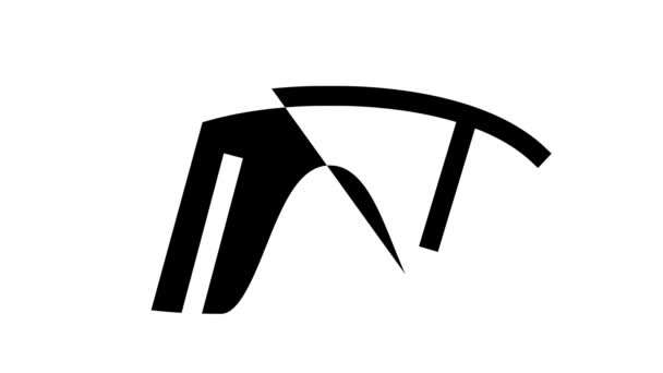 Bril wingsuit tool glyph pictogram animatie — Stockvideo