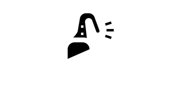 Wingsuit sport tool glyph pictogram animatie — Stockvideo