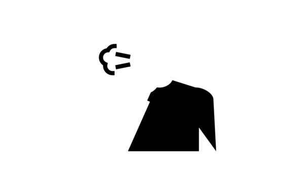 Menselijke hoest glyph pictogram animatie — Stockvideo