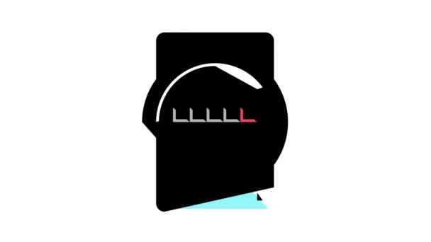 Elektrische meter kleur pictogram animatie — Stockvideo