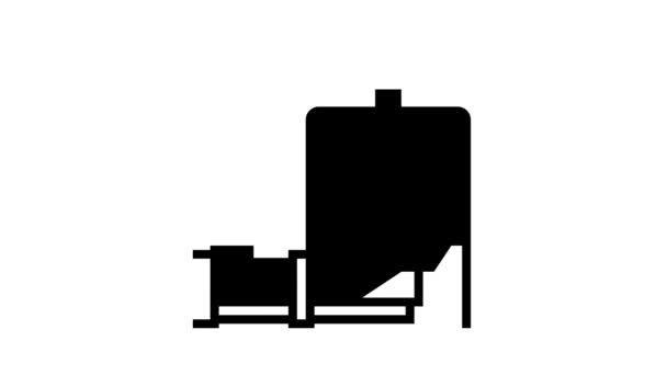 Golpe tanque línea icono animación — Vídeo de stock
