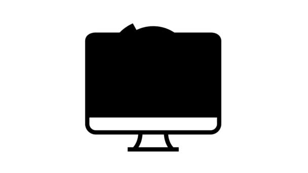 Temps pour travailler sur l'animation de l'icône de ligne informatique — Video