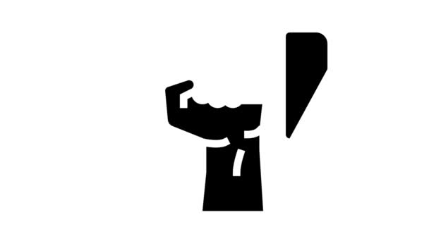 Sport esercizio glyph icona animazione — Video Stock