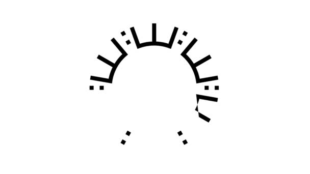 Time running toekomstige glyph pictogram animatie — Stockvideo