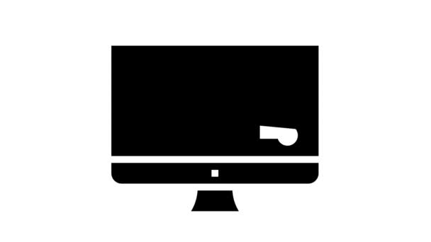 Animacja ikony ikony bezpieczeństwa komputera — Wideo stockowe