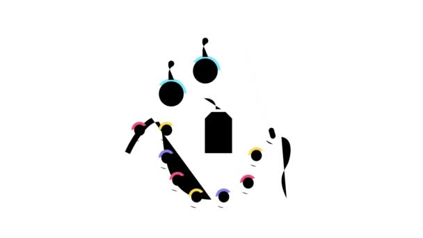 Joyería casera icono de color de animación — Vídeos de Stock