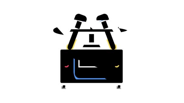 Animação ícone de cor de centrífuga de laboratório — Vídeo de Stock