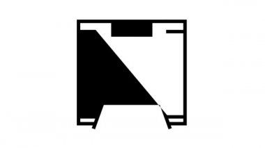 krematoryum ekipman hattı simgesi canlandırması