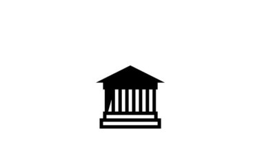 Banka güvenli para hattı simgesi canlandırması